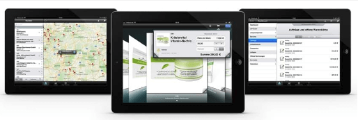 Navi F&P ist exklusiver Prozessberater - Fotos mit verschiedenen Tablets
