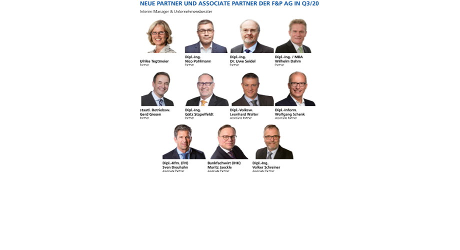 F&P AG neue Partner in Q3 2020