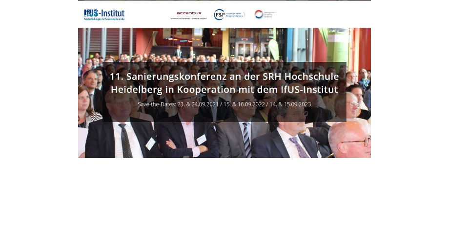 News. 11. Sanierungskonferenz in Heidelberg mit dem IfUS Institut